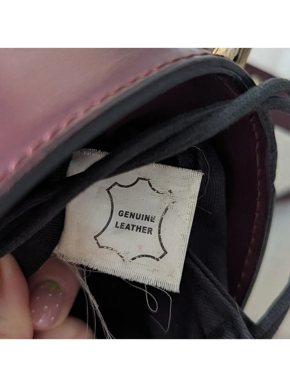 Firmin Made in Italy burgundy leather bucket bag